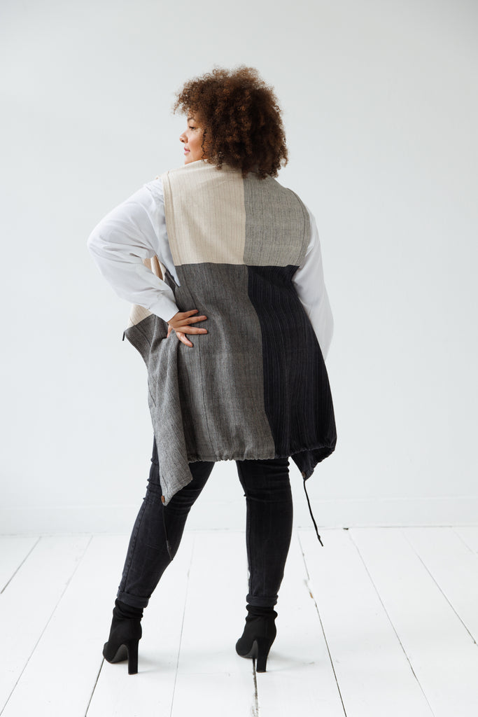 One size versatile Cotton Cape Equal in neutral shades for all genders