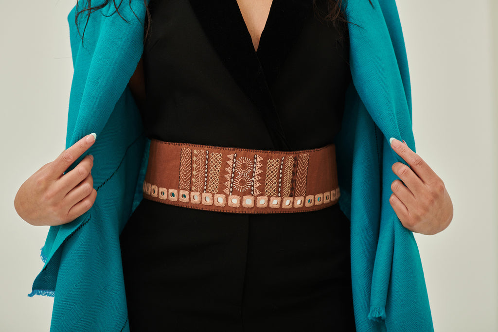 WANDERER Wrap Belt Nomad - JULAHAS-Cotton obi style wrap belt for women