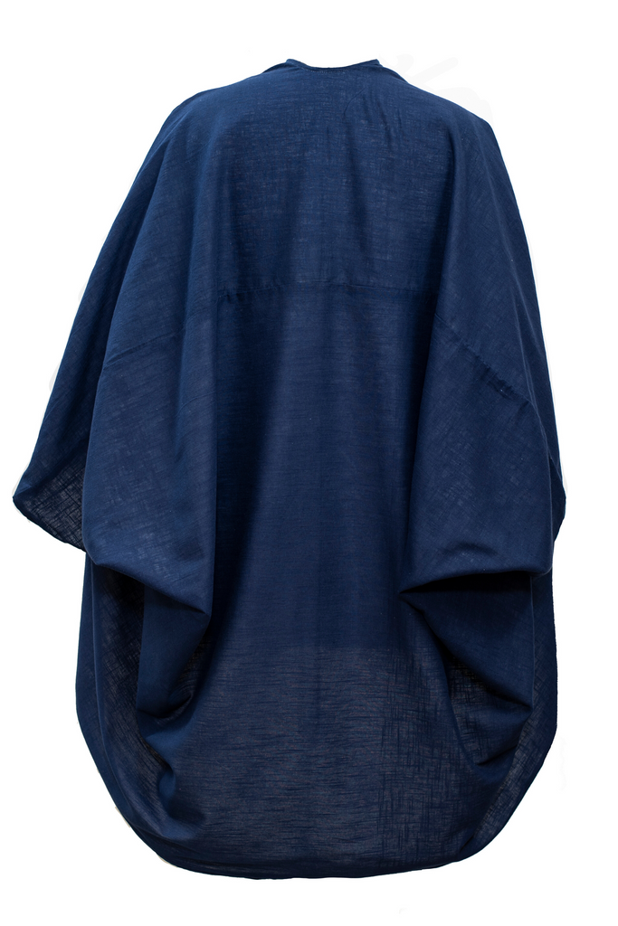 Shop blue and white reversible cotton kimono for women JIVA Kimono Air - JULAHAS
