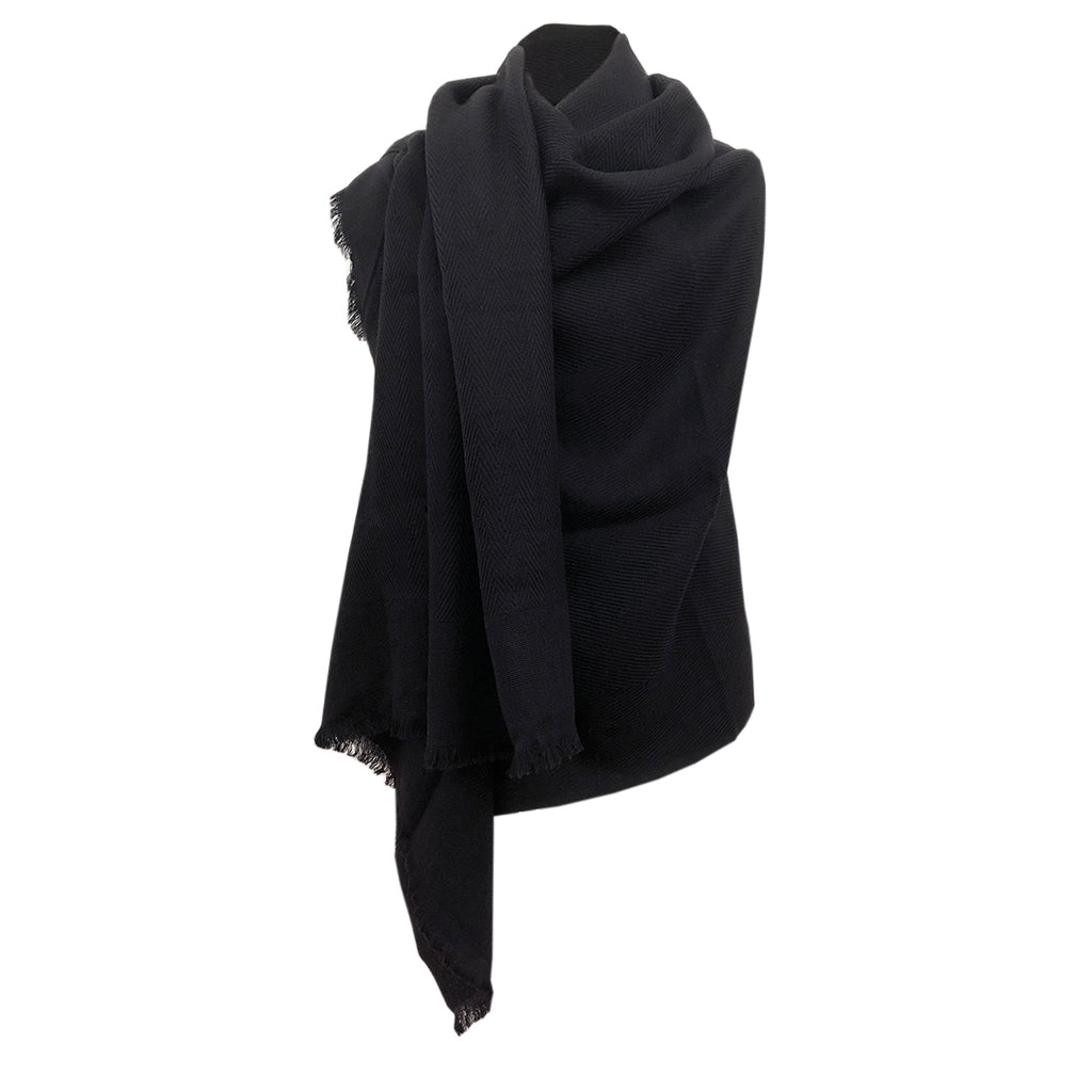 Shop all black sustainable plus size wool cape by julahas. Wear it long or wear it short.