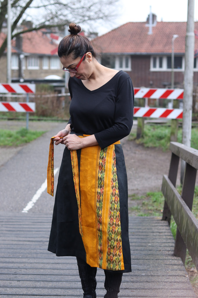 Sari wrap skirt unique one size | JULAHAS