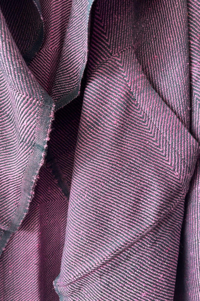 Pink and green free size wool silk Kimono | JULAHAS