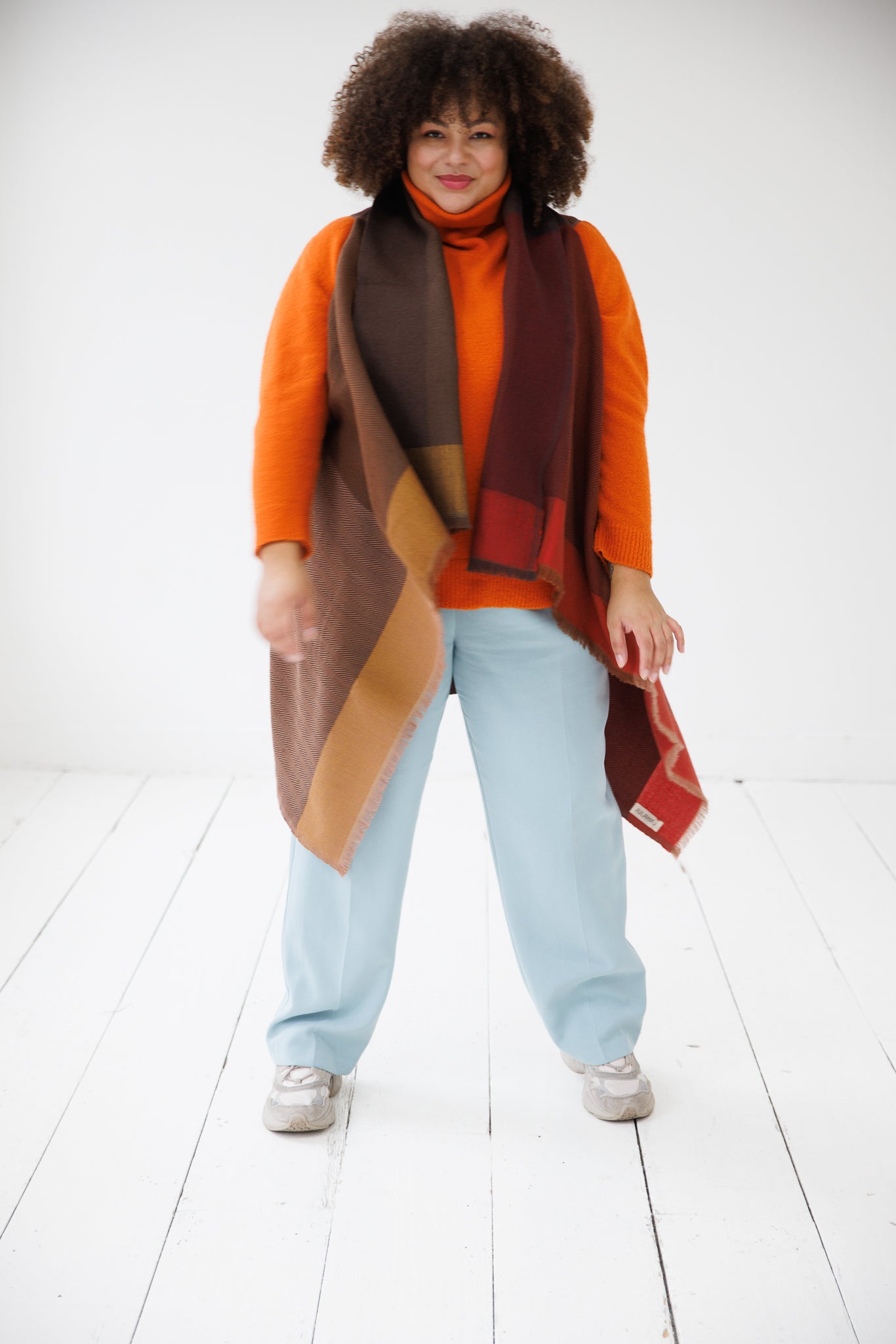 Shop Unique Maroon and Brown Poncho Cape Plus Size JULAHAS+ Savannah