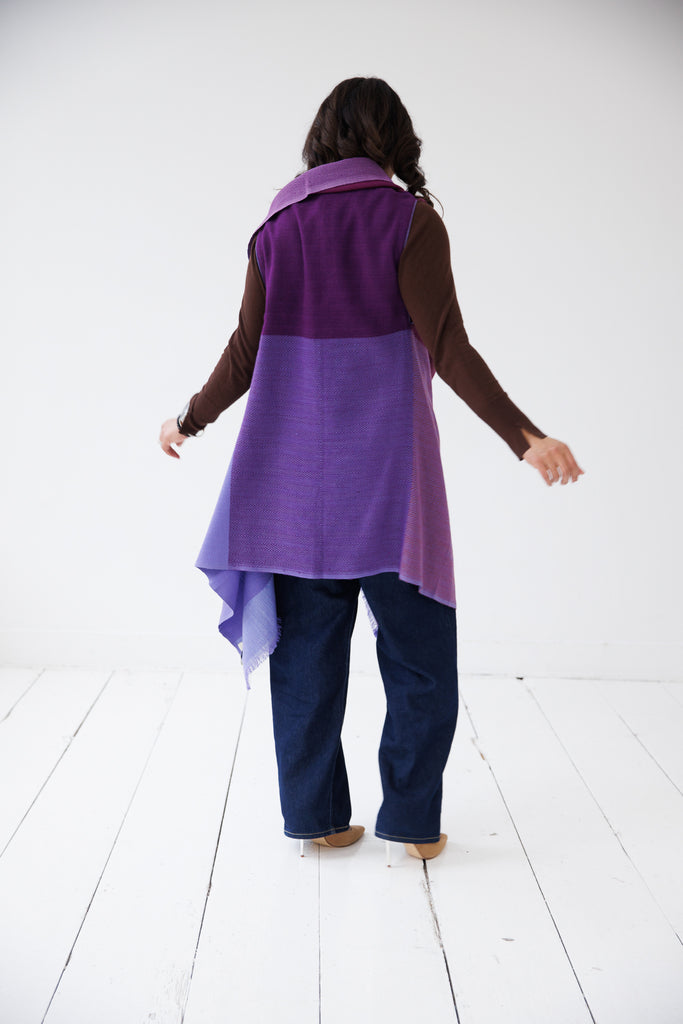 Purple heavy wool Daria cape Waikato | JULAHAS