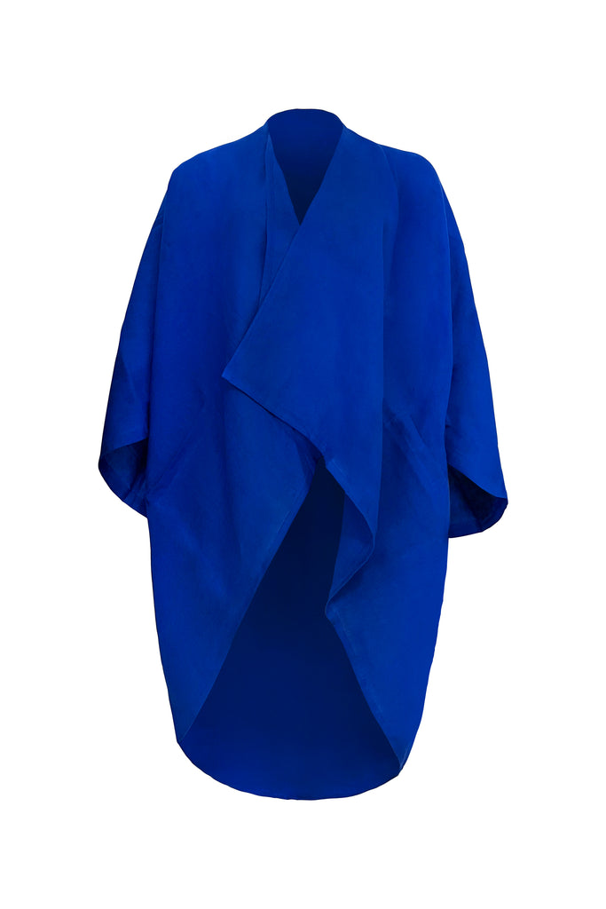 Lightweight Linen Kimono Cobalt Blue | JULAHAS