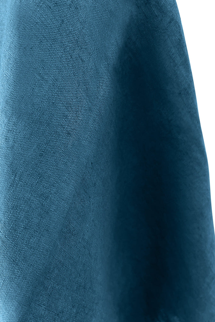 Teal Blue Single Layer 60 lea linen kimono | JULAHAS
