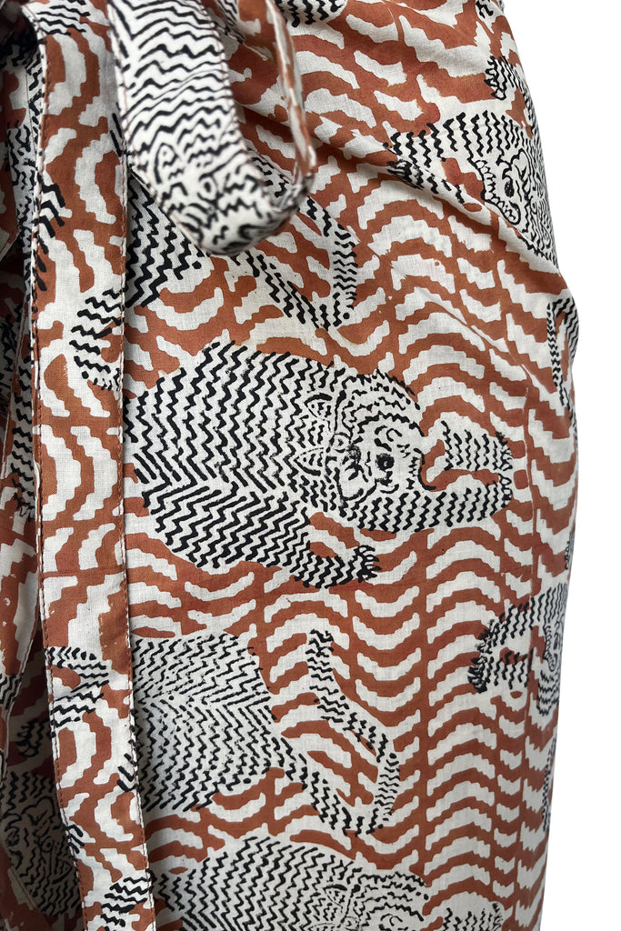 Bagru printed wrap pants one size | JULAHAS
