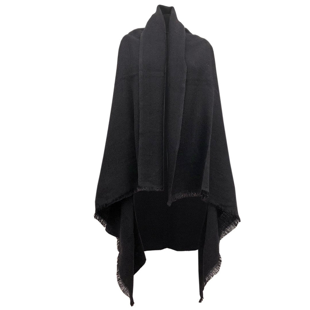 Shop stylish black wool poncho Cape DARIA Cape Kali - JULAHAS