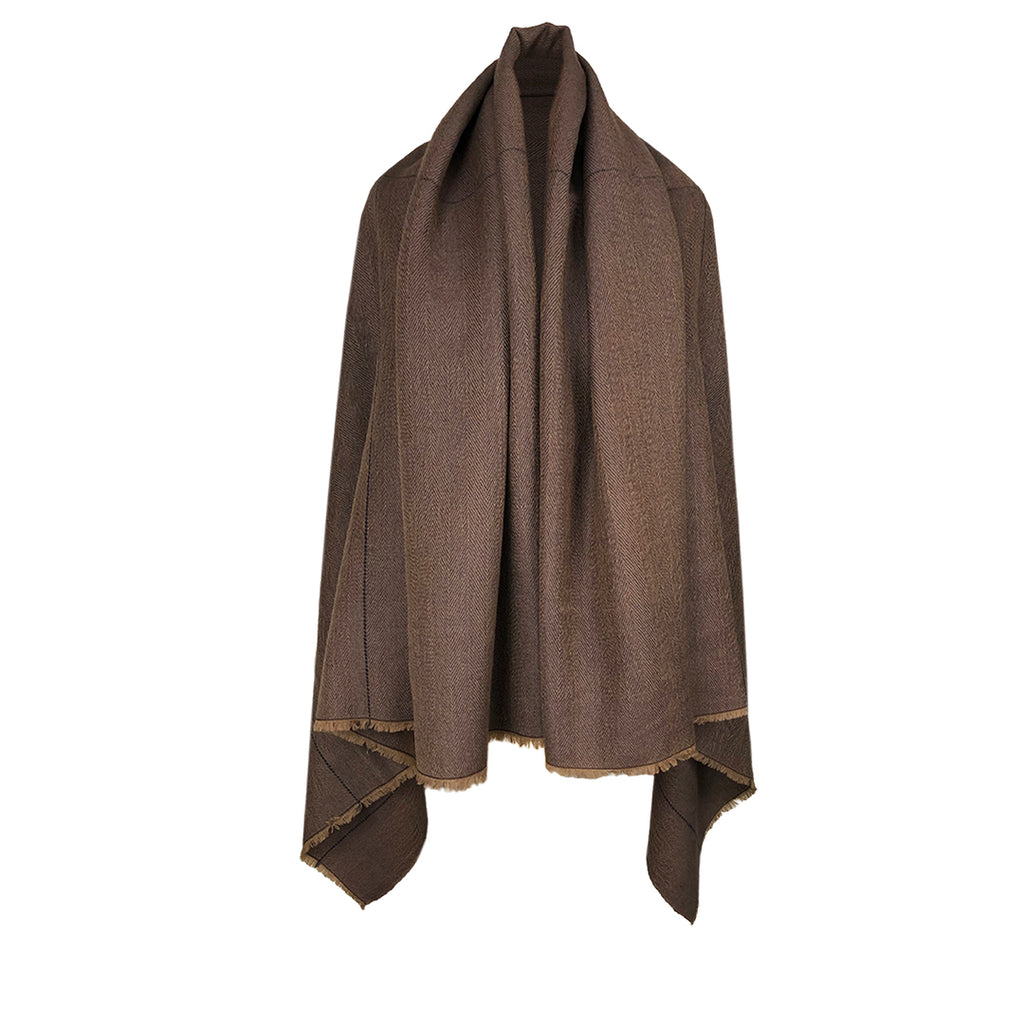 Soft wool Cape in shades of camel and brown Celestial Cape Leda by JULAHAS