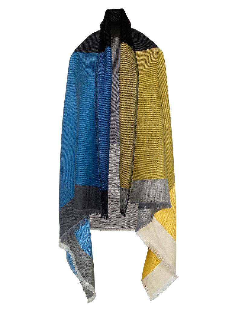 Limited Edition JULAHAS Cape inspired by the colours of the Ukrainian flag and is a show of our solidarity with the people of Ukraine