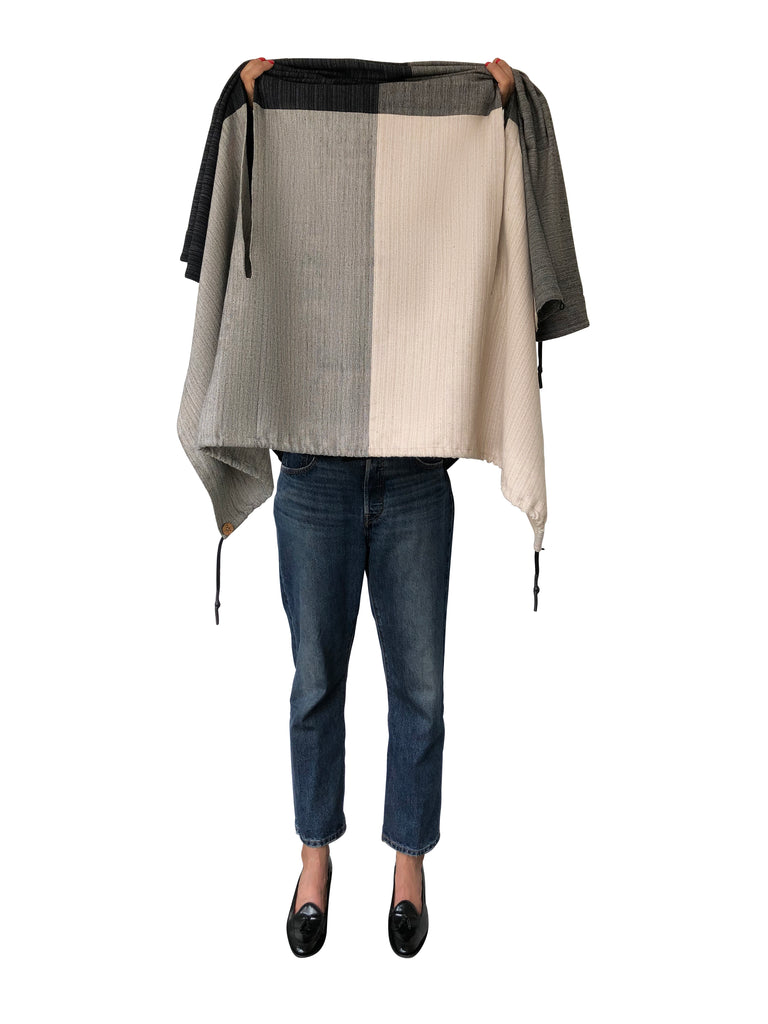 One size versatile Cotton Cape Equal in neutral shades for all genders