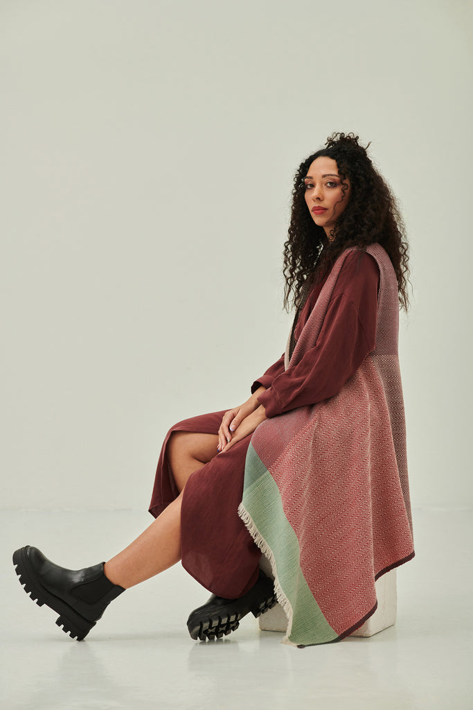 Shop Colourful Wool Capes for Women Online DARIA Cape Seine - JULAHAS