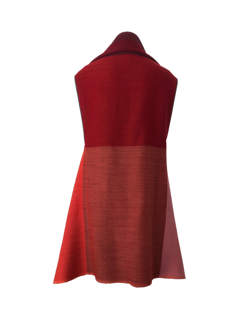 Plus size red wool cape for women JULAHAS Daria Cristales