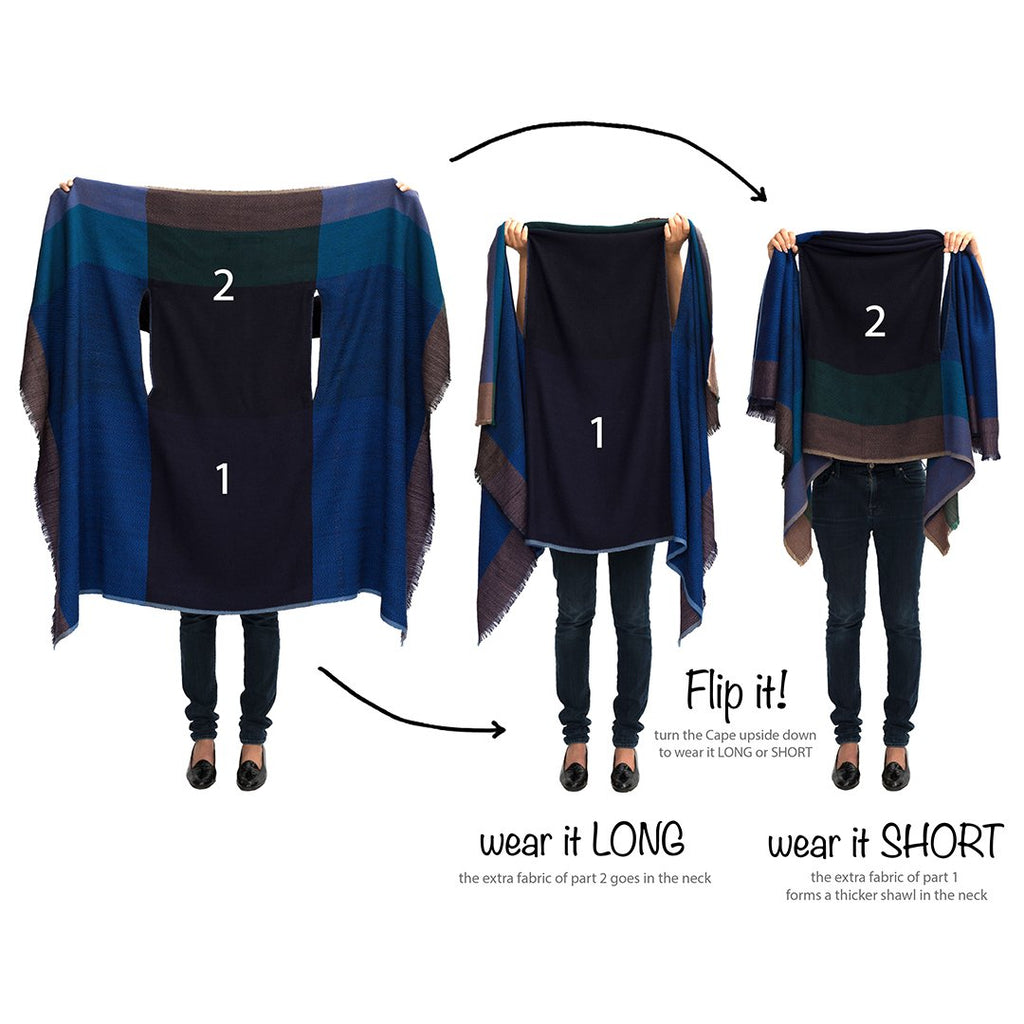 Style the Blue Wool Cape in 15 different ways