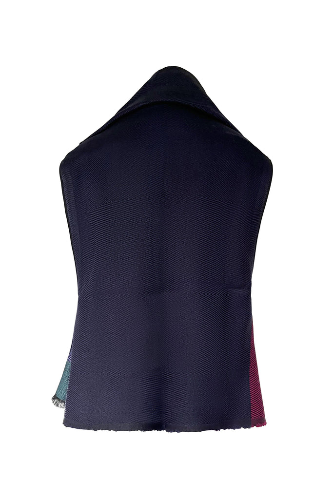 Plus size Purple and wine coloured wool cape Daria Aniak | JULAHAS