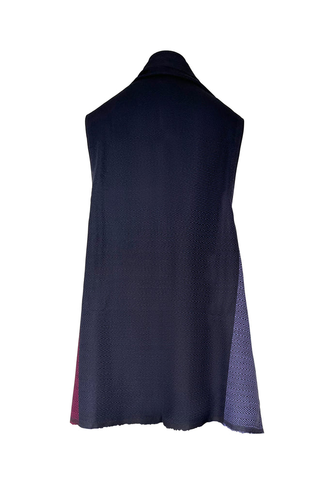 Plus size Purple and wine coloured wool cape Daria Aniak | JULAHAS