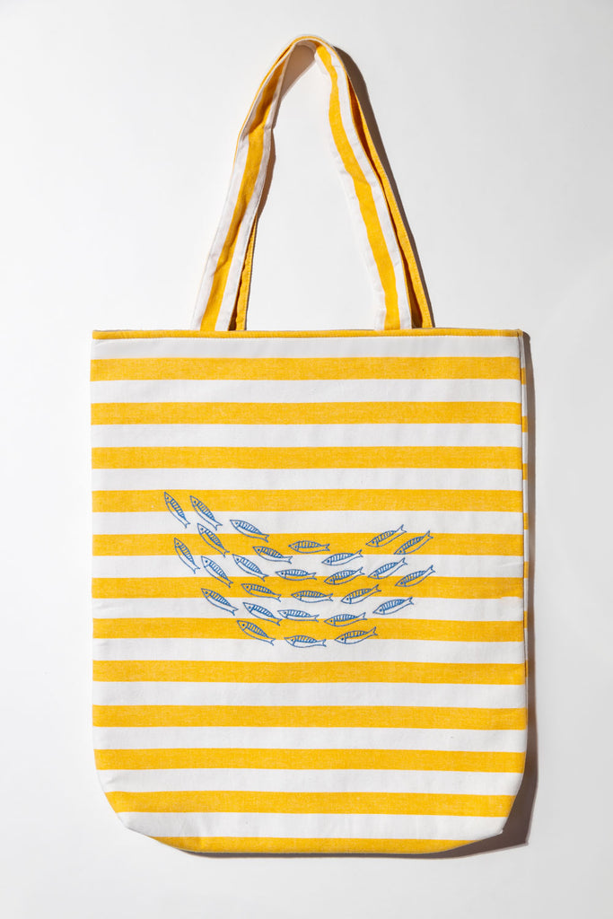 Yellow Recycled Tote shopper bag by Julahas