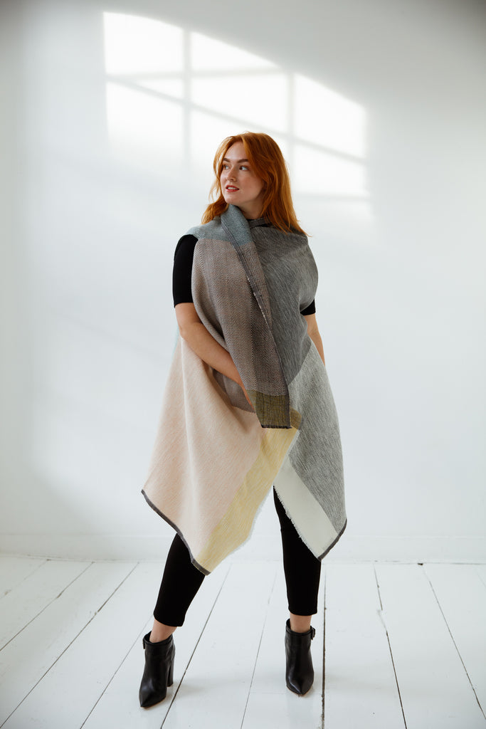 Free size Wool Cape for women in Pastel colours  - JULAHAS