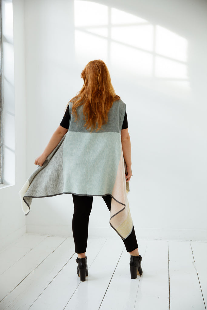 Free size Wool Cape for women in Pastel colours  - JULAHAS