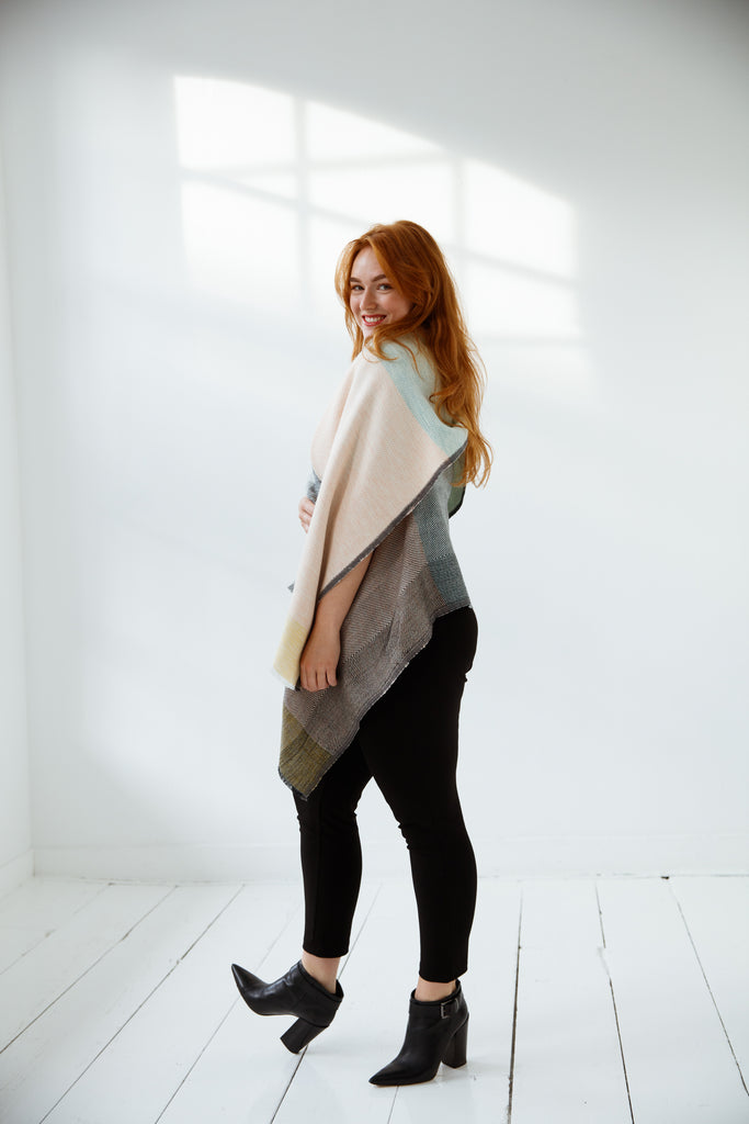 Free size Wool Cape for women in Pastel colours  - JULAHAS