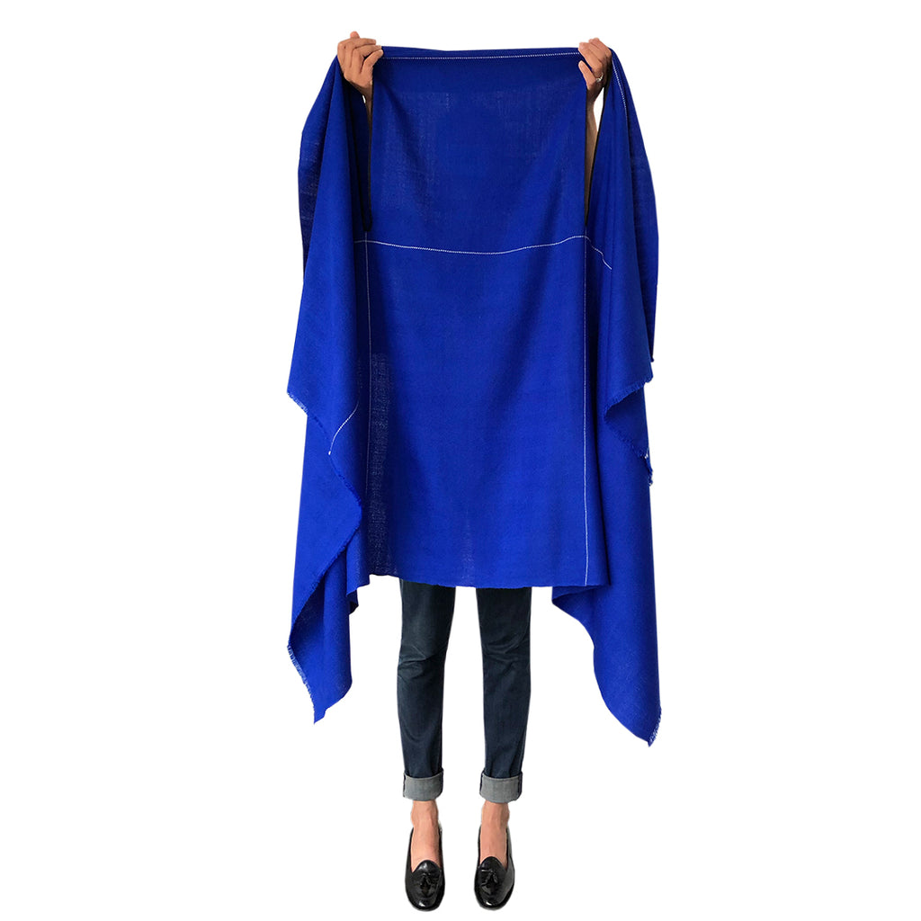 Ultra Soft and Chic statement blue CELESTIAL Cape Dia the long way - JULAHAS