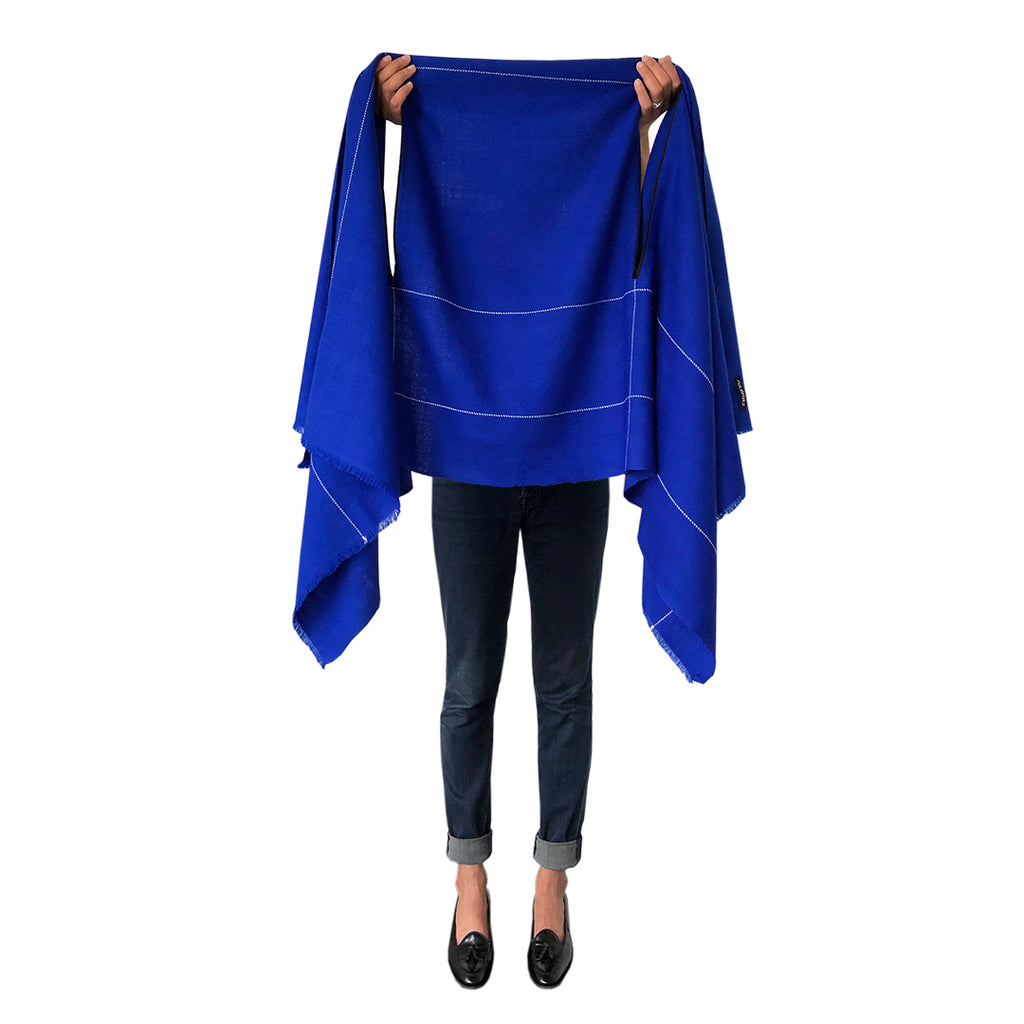 Ultra Soft and Chic statement blue CELESTIAL Cape Dia short way - JULAHAS