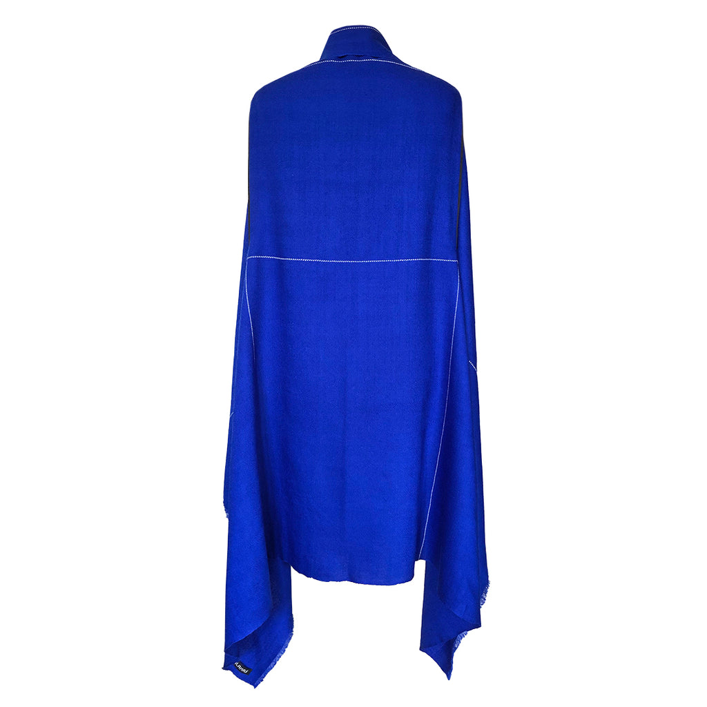 Ultra Soft and Chic statement blue CELESTIAL Cape Dia long back - JULAHAS