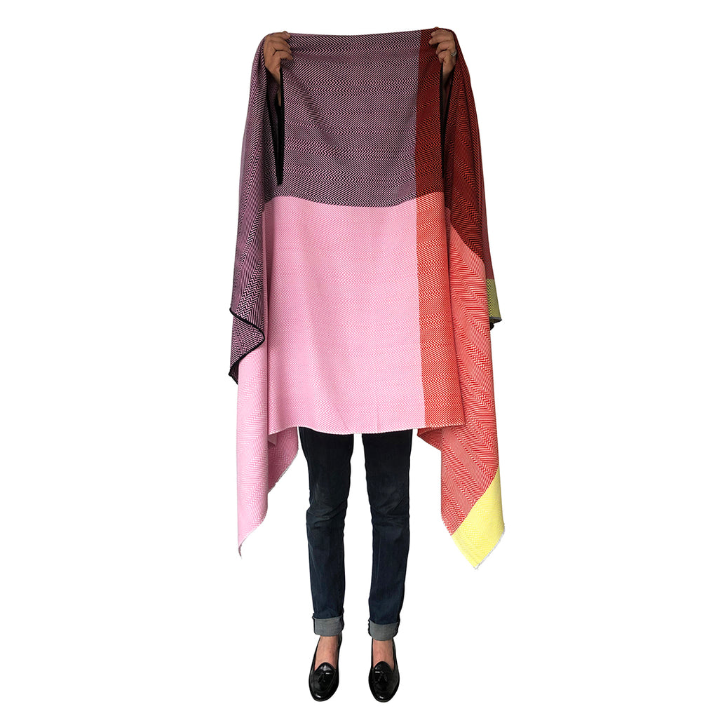 Shop Pink and Red Cotton Cape for women