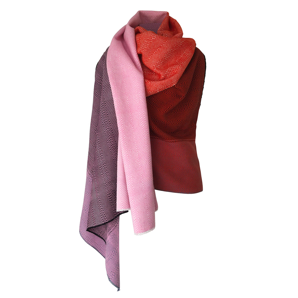 Shop Pink and Red Cotton Cape for women JULAHAS