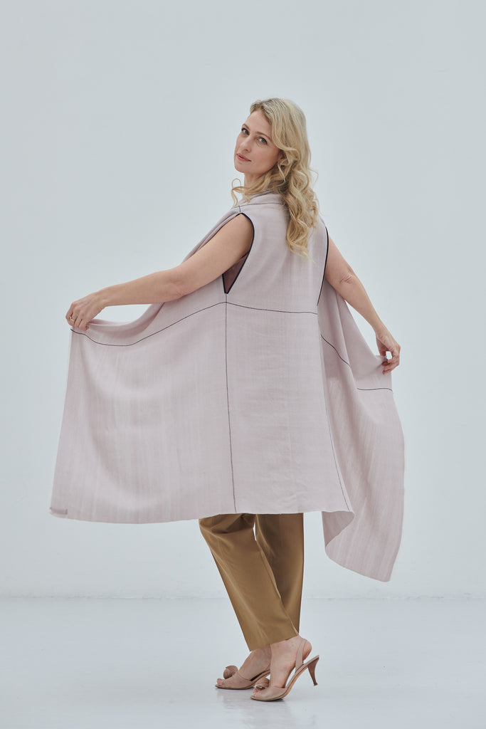  Timeless and sustainable light pink Poncho Cape-Celestial Venus